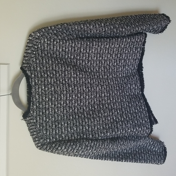 J Crew Black & White Tweed Moto Jacket Blazer sz 10 - Picture 5 of 8